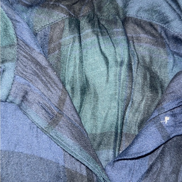 Blue and Green Button-Up Blouse - Picture 2 of 3